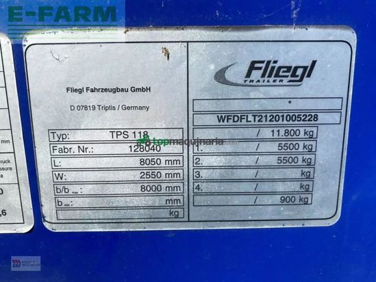 Remolqu agrícola - Fliegl - tps 118 bau plattform-anhänger