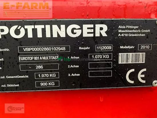 Rastrillo - Pöttinger - eurotop 801 a multitast