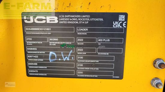 Minicargadora - JCB - 403 plus kabine