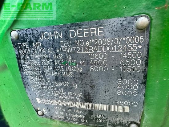 Tractor agrícola - John Deere - 7215