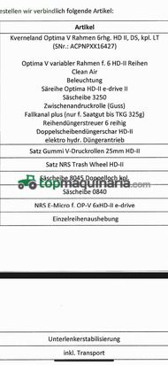 Sembradora monograno mecanica - Kverneland - optima hd e drive