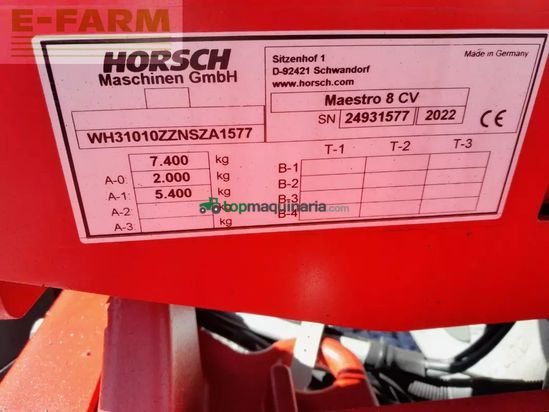Sembradora monograno mecanica - Horsch - maestro 8 cv