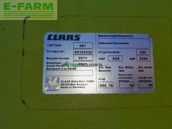 Cortacésped manual - Claas - disco 3050 fc