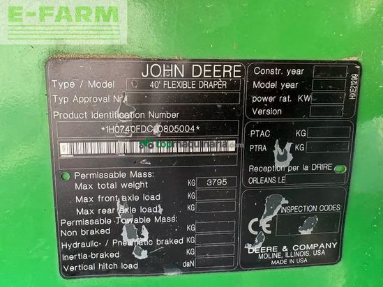 Cosechadora de Cereal - John Deere - s 790