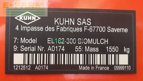 Grada rotativa - Kuhn - el 162 biomulch