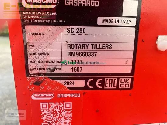 Grada rotativa - Maschio - sc 280 + zahnpackerwalze