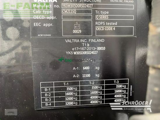 Tractor agrícola - Valtra - q 305 | gewährleistung 09/2027
