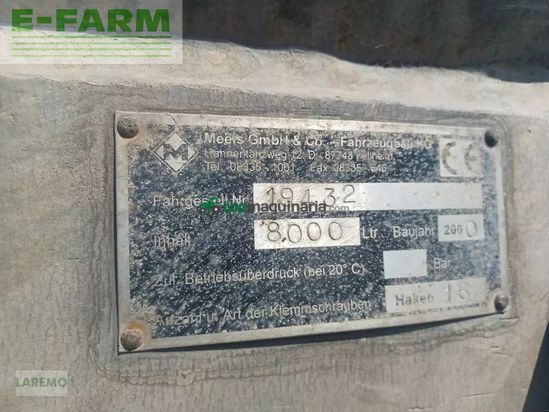 Equipamiento / accesorio -  - pumptankwagen 8000 liter wasserfass