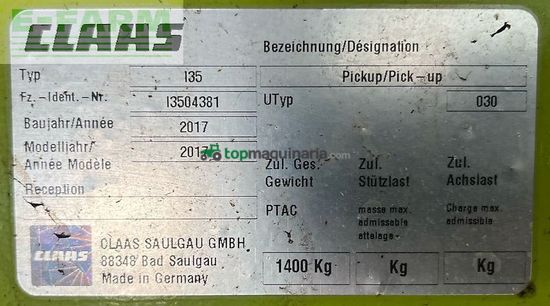 Cabezal - Claas - pick up 300 hd profi