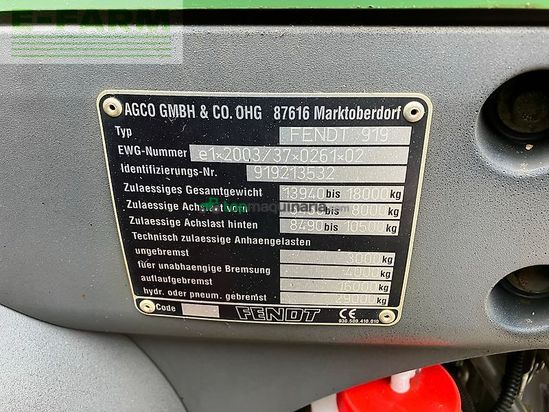 Tractor agrícola - Fendt - 922 com 3 *motor überholt*