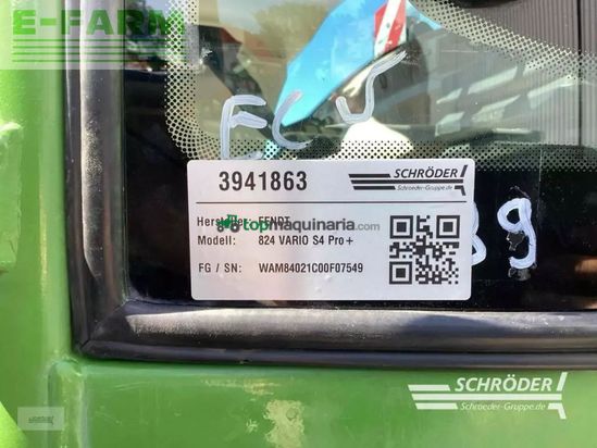 Tractor agrícola - Fendt - 824 vario s4 profi plus