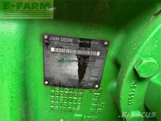 Tractor agrícola - John Deere - 8370r autopwr