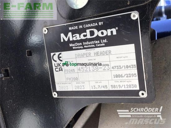 Cabezal - MacDon - fd245 flex draper 13,70 m