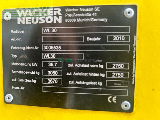 Minicargadora - Wacker Neuson - wl 30 hoflader / weidemann 1770 cx50