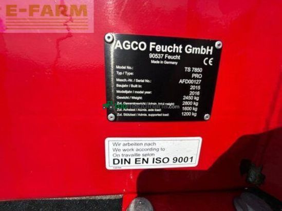 Henificador - Fella - ts 7850