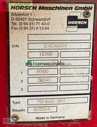 Sembradora - Horsch - pronto 9 rx