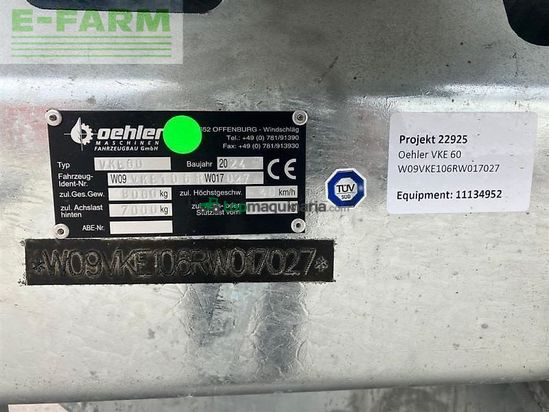 Cuba de purin - Oehler - güllefass vke60