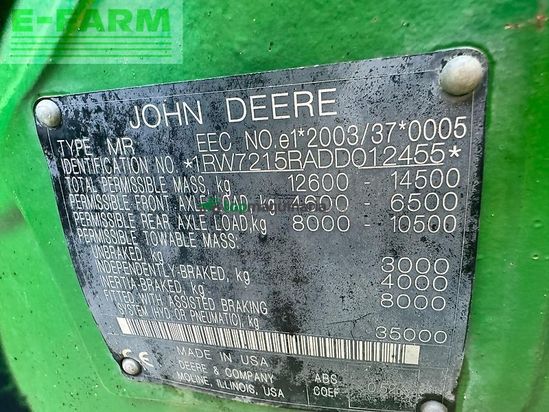 Tractor agrícola - John Deere - 7215r
