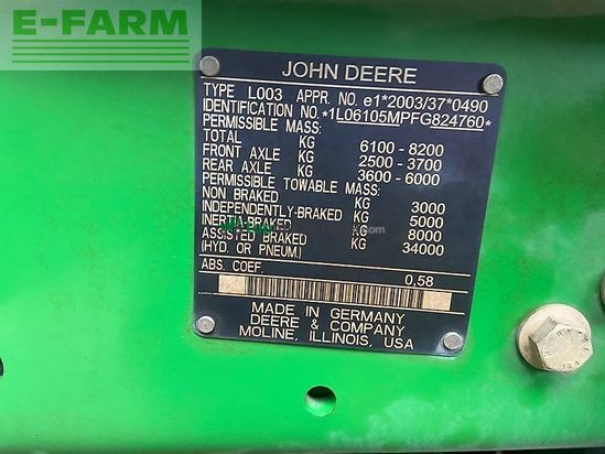 Tractor agrícola - John Deere - 6105m