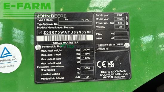 Cosechadora de Cereal - John Deere - f9 700