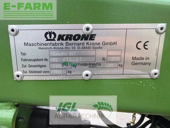 Rastrillo - Krone - swadro 807
