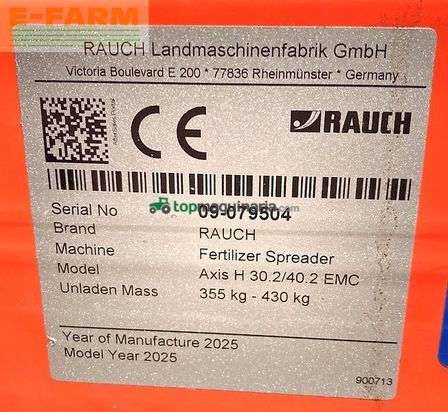 Esparcidor - Rauch - axis h 30.2 emc - varispread pro neu - bj. 2025