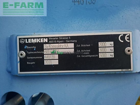 Combinado de siembra - Lemken - kompaktor ka 600 gfsu