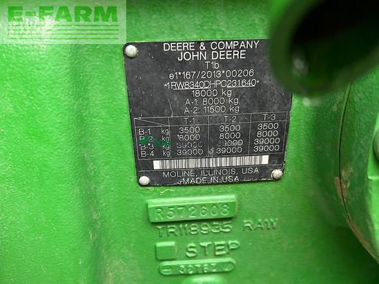 Tractor agrícola - John Deere - 8r340 *garantieverlängerung*