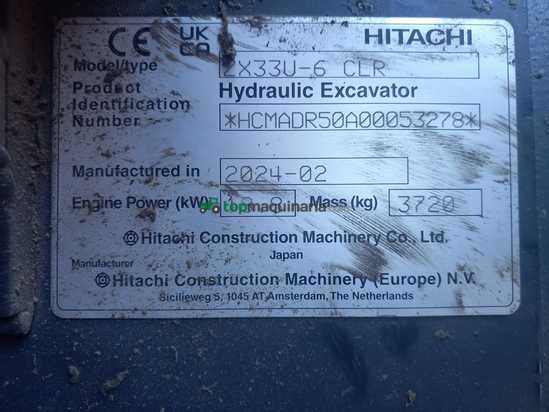 Miniexcavadora HITACHI ZX33U-6