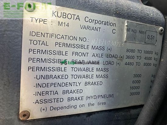 Tractor agrícola - Kubota - m 7171s