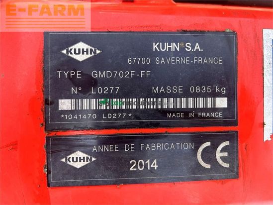 Cortacésped manual - Kuhn - gmd 702f-ff defect
