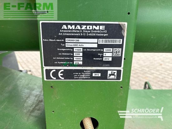 Sembradora - Amazone - cirrus 6002 active