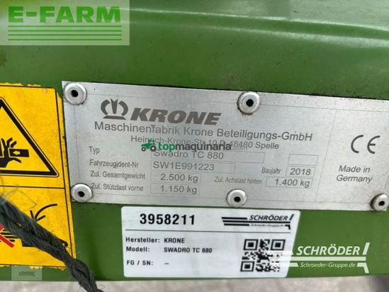 Rastrillo - Krone - swadro tc 880