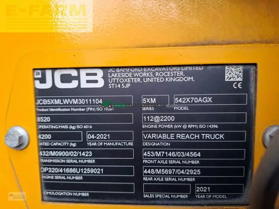 Telescopica - JCB - 542-70 agri xtra - dualtev vt