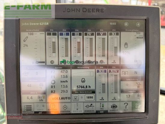 Tractor agrícola - John Deere - 6215 r mit frontlader