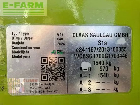 Rastrillo - Claas - liner 1700 twin