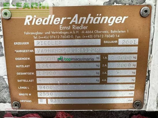 Remolqu agrícola -  - riedler anhänger
