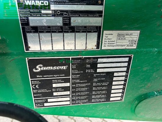 Cuba de purin - Samson - tg 18 mit tsb2 schleppschuhgestänge