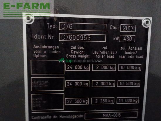 Cosechadora de Cereal - Claas - LEXION 770 TT