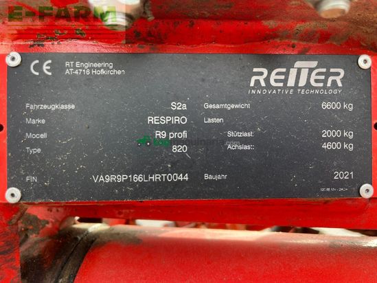 Henificador -  - respiro r9 profi type 820