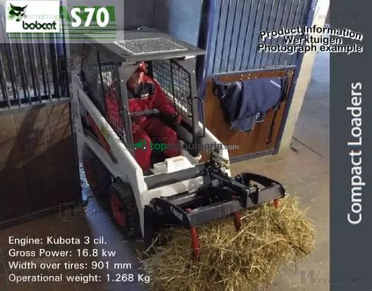 Minicargadora - Bobcat - s70 ( 1.270kg ) mit greiferschaufel