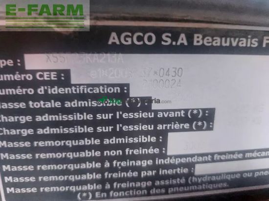 Tractor agrícola - Massey Ferguson - 7619 d 6 efficient