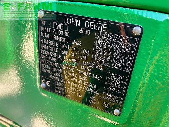 Tractor agrícola - John Deere - 7830 premium *auto quad*