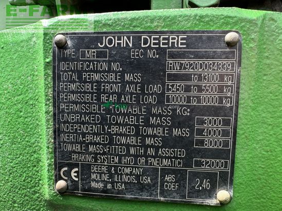 Tractor agrícola - John Deere - 7920
