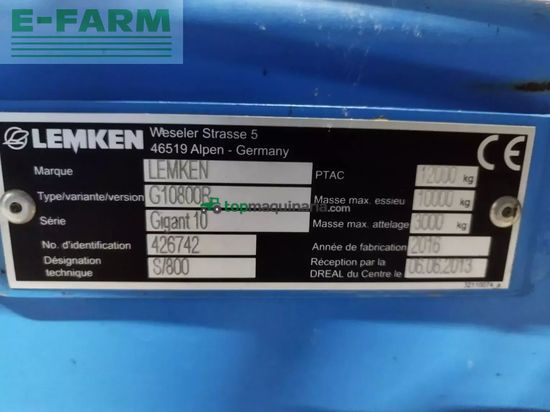 Cultivador - Lemken - gigant 10/800 rubin