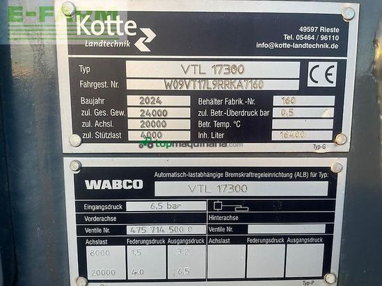 Cuba de purin - Kotte - garant vt 17300 18,75cm reihenabstand