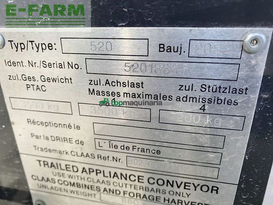 Cosechadora de Cereal - Claas - trion 530 mit vario 620