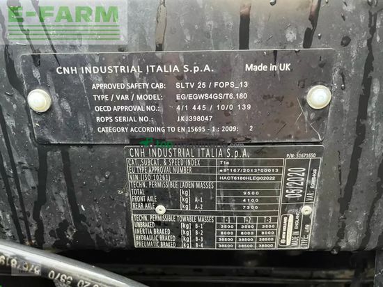 Tractor agrícola - New Holland - t 6.180 dc