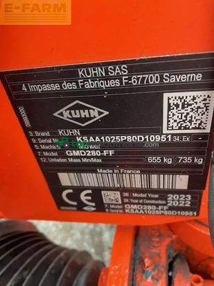 Cortacésped manual - Kuhn - gmd 280-ff