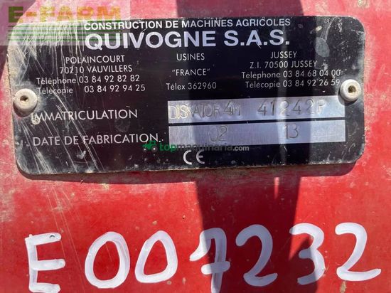 Cultivador - Quivogne - déchaumeur diskator 4m quivogne